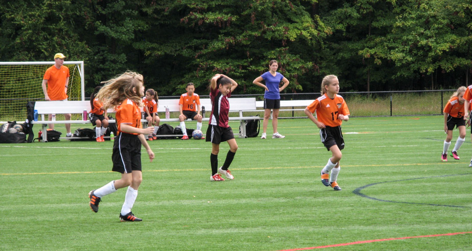 NJ - Elowen playing soccer